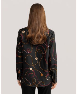 Women's Louisville Print Silk Shirt