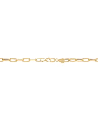 Lightweight Paperclip Link Chain Ankle Bracelet in 10k Gold, Created for Macy's