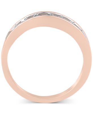 Diamond Channel Ring (1/2 ct. t.w.) in 14k Yellow or Rose Gold