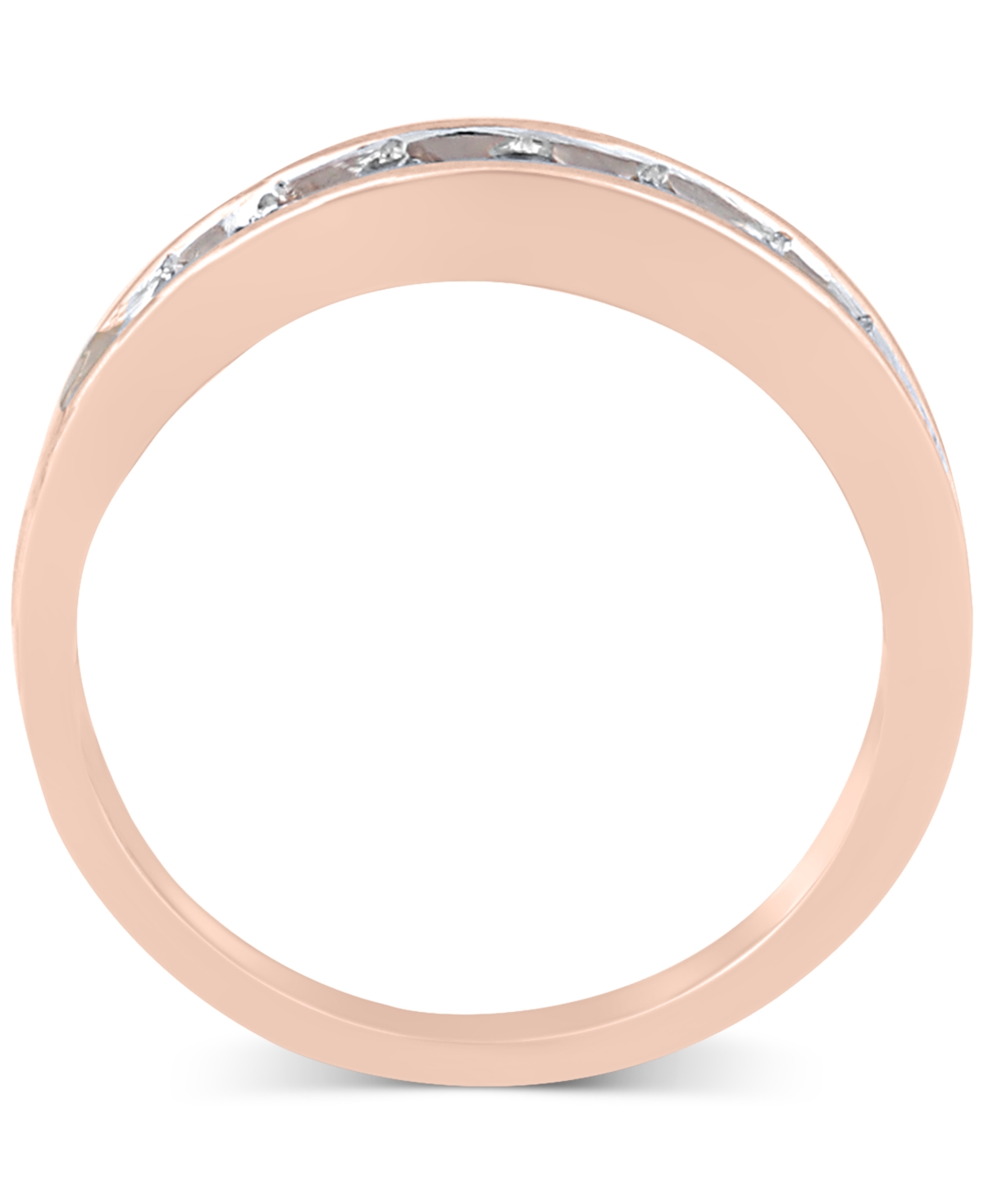 Diamond Channel Ring (1/2 ct. t.w.) in 14k Yellow or- Rose Gold