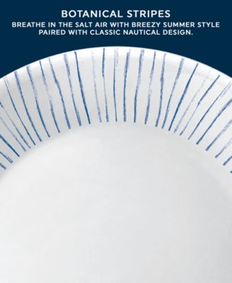Botanical Stripes 12 Pc. Dinnerware Set, Service for 4