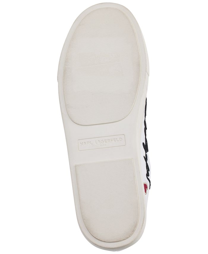 KARL LAGERFELD PARIS Women's Cambria Lace-Up Slip-On Charm Sneakers ...