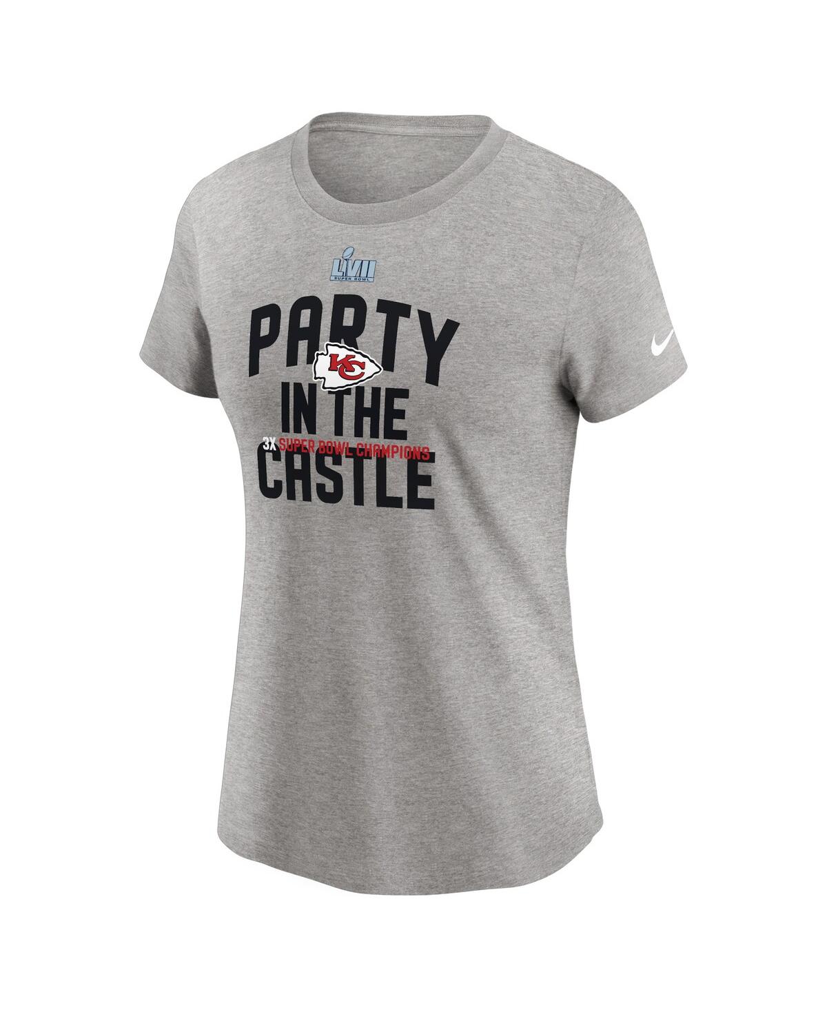 Shop Nike Women's  Gray Kansas City Chiefs Super Bowl Lvii Champions Parade T-shirt