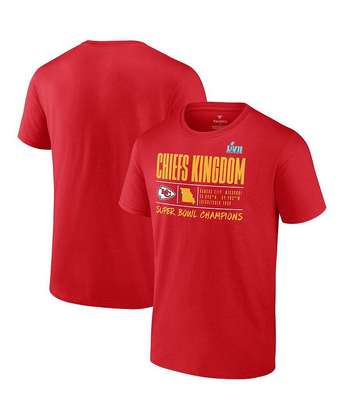 Fanatics Men's Branded Red Kansas City Chiefs Super Bowl LVII Champions Slot Receiver Tshirt
