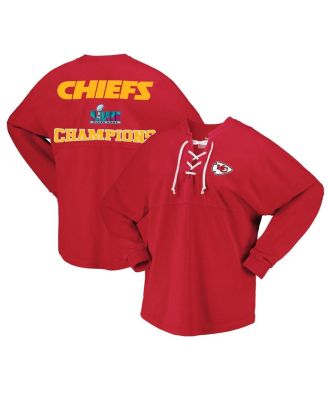 Kansas City Chiefs Fanatics Branded Women's Super Bowl LVII Champions  Lace-Up Long Sleeve T-Shirt - Red