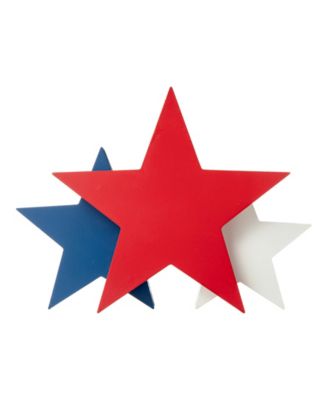 11" Wooden Patriotic, Americana Stars Table Decor