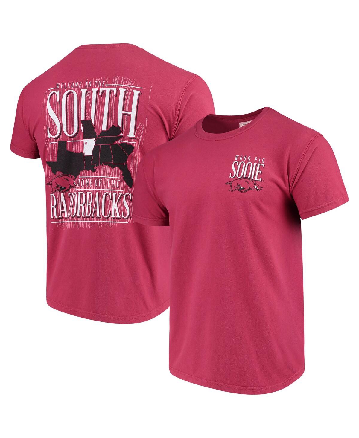 Image One Men's Cardinal Arkansas Razorbacks Welcome To The South Comfort Colors T-shirt