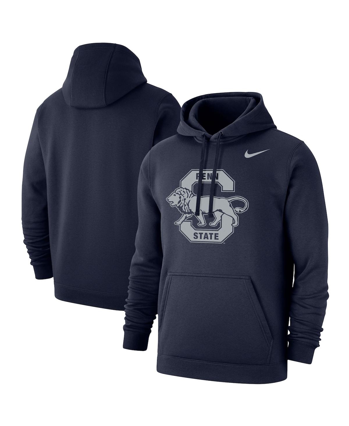 Shop Nike Men's  Navy Penn State Nittany Lions Vintage-like Logo Pullover Hoodie