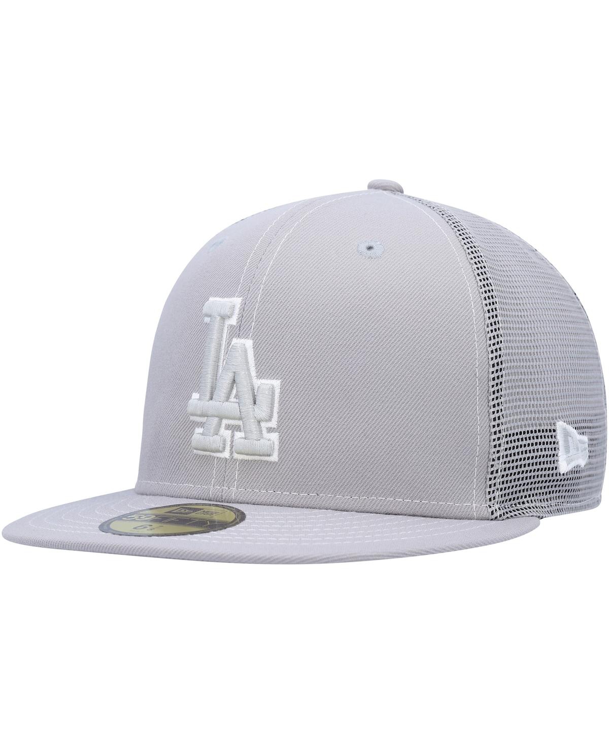 Shop New Era Men's  Gray Los Angeles Dodgers 2023 On-field Batting Practice 59fifty Fitted Hat