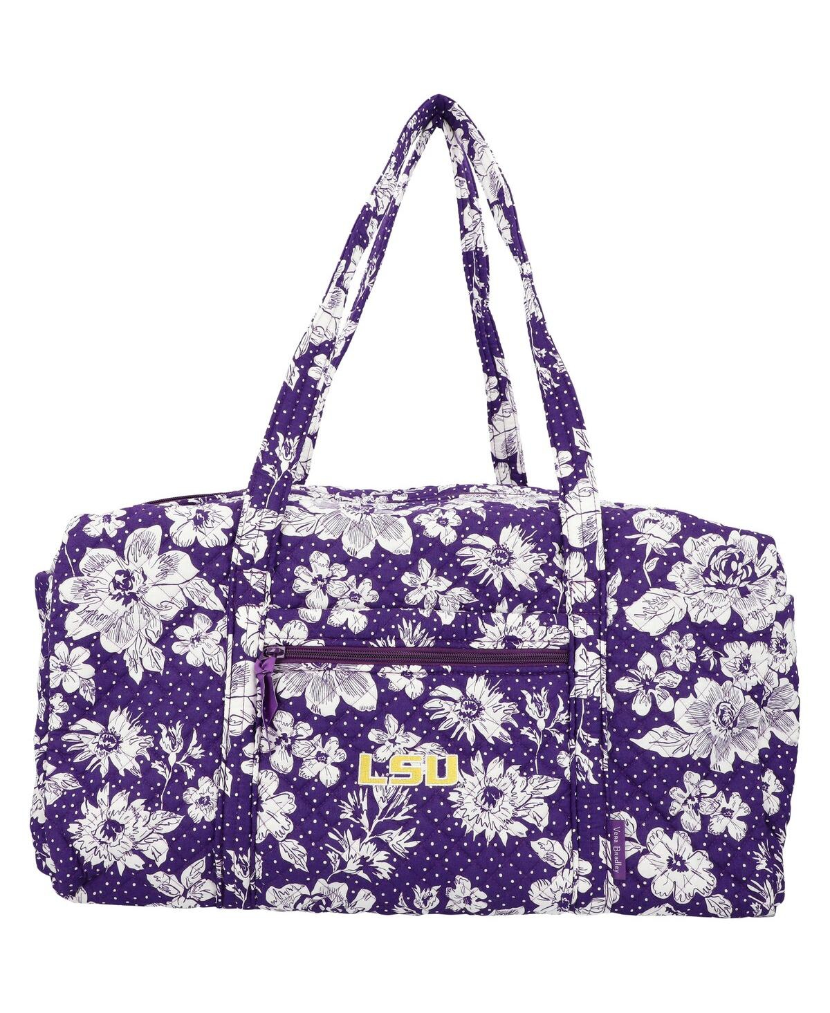 Shop Vera Bradley Men's And Women's  Lsu Tigers Rain Garden Large Travel Duffel Bag In Purple
