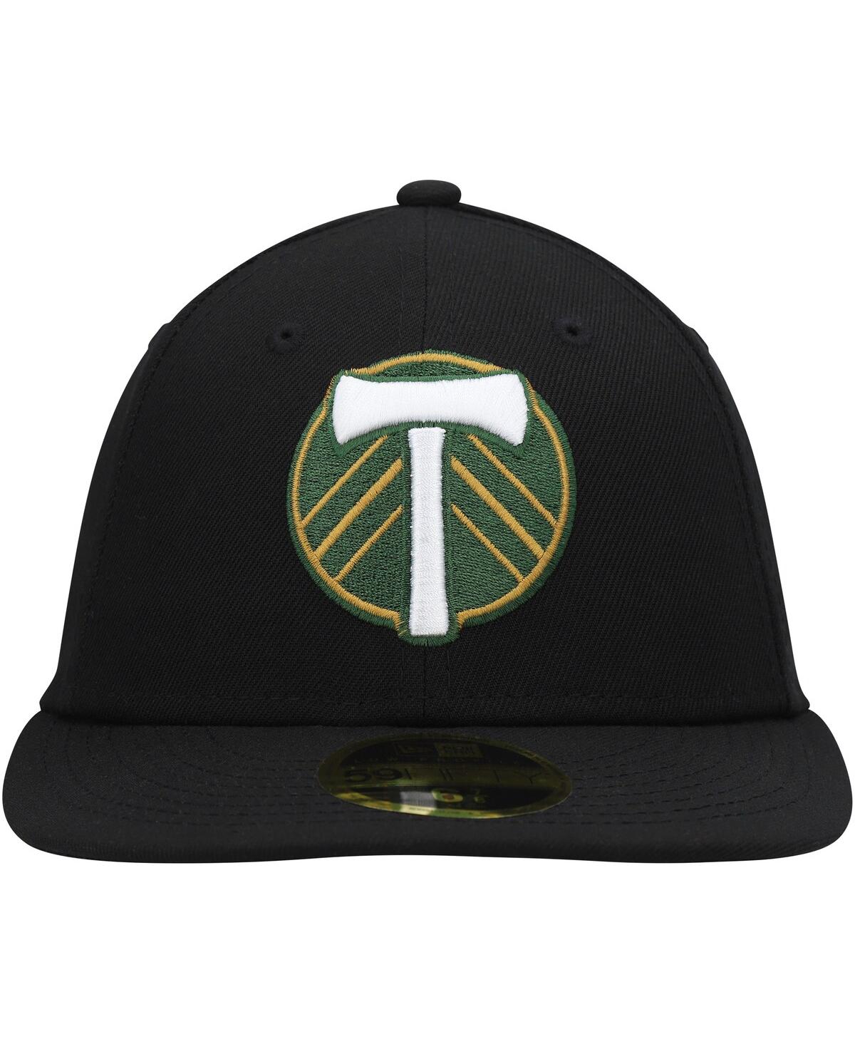 Men's New EraPortland Timbers Primary Logo Low Profile 59FIFTY Fitted Hat - Black