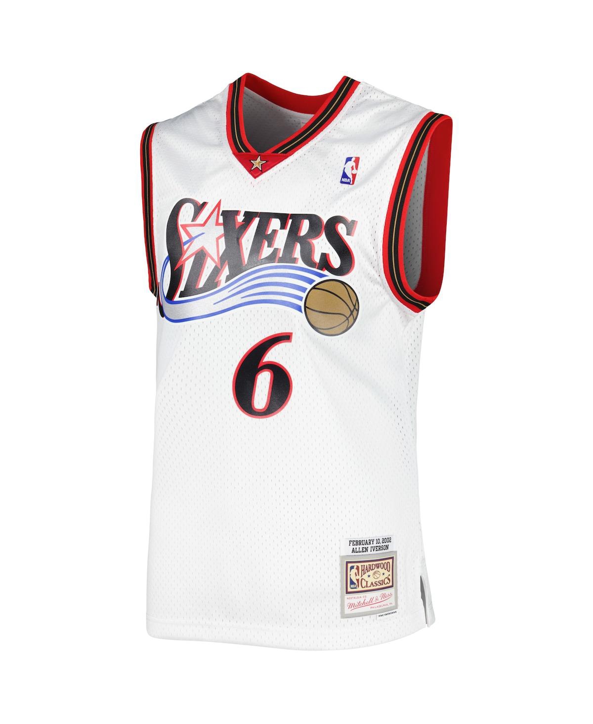 Men's Mitchell & Ness Allen IversonPhiladelphia 76ers Hardwood Classics 2002 Swingman Jersey - White