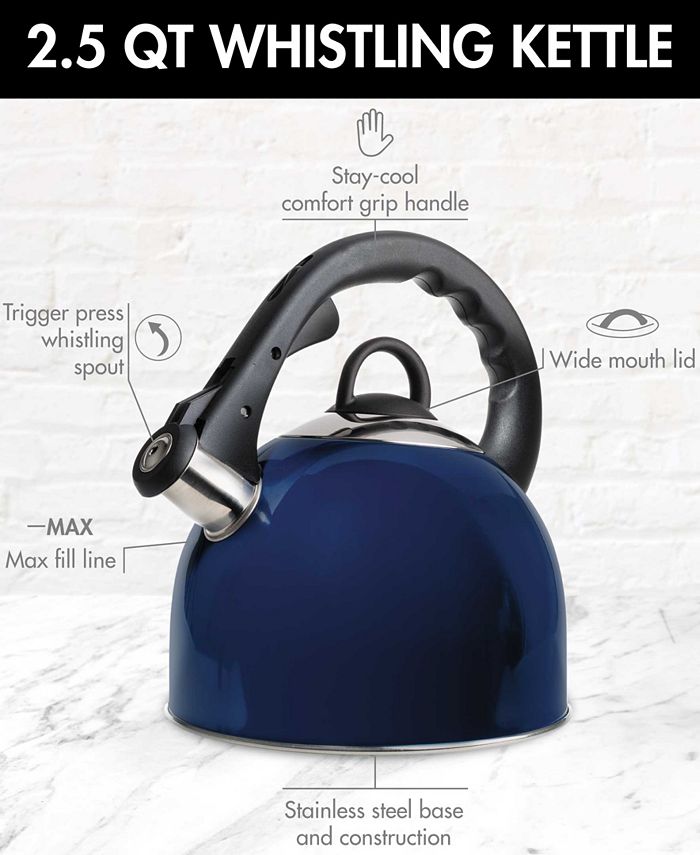 Primula Stainless Steel 2.5 Quart Elliott Stovetop Whistling Tea Kettle