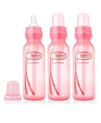Baby Natural Flow Anti-Colic Baby Bottles, Pink and Lavender, 8oz, 6 Pack