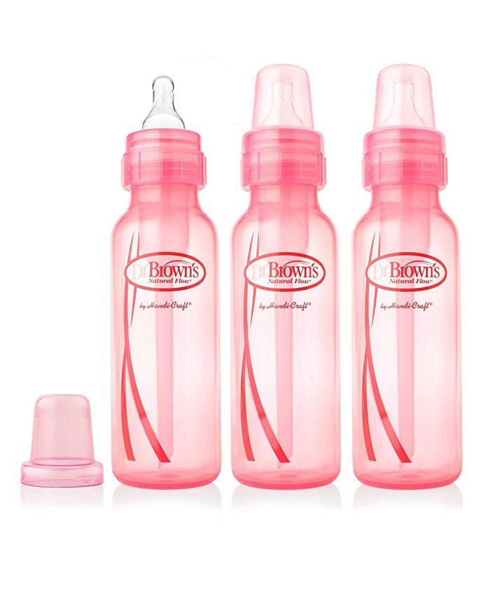 Dr. Browns Natural Flow AntiColic Baby Bottles, Pink and Lavender, 8oz, 6 Pack Macy's