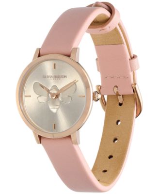Women's Ultra Slim Bee Blush Leather Watch 28mm