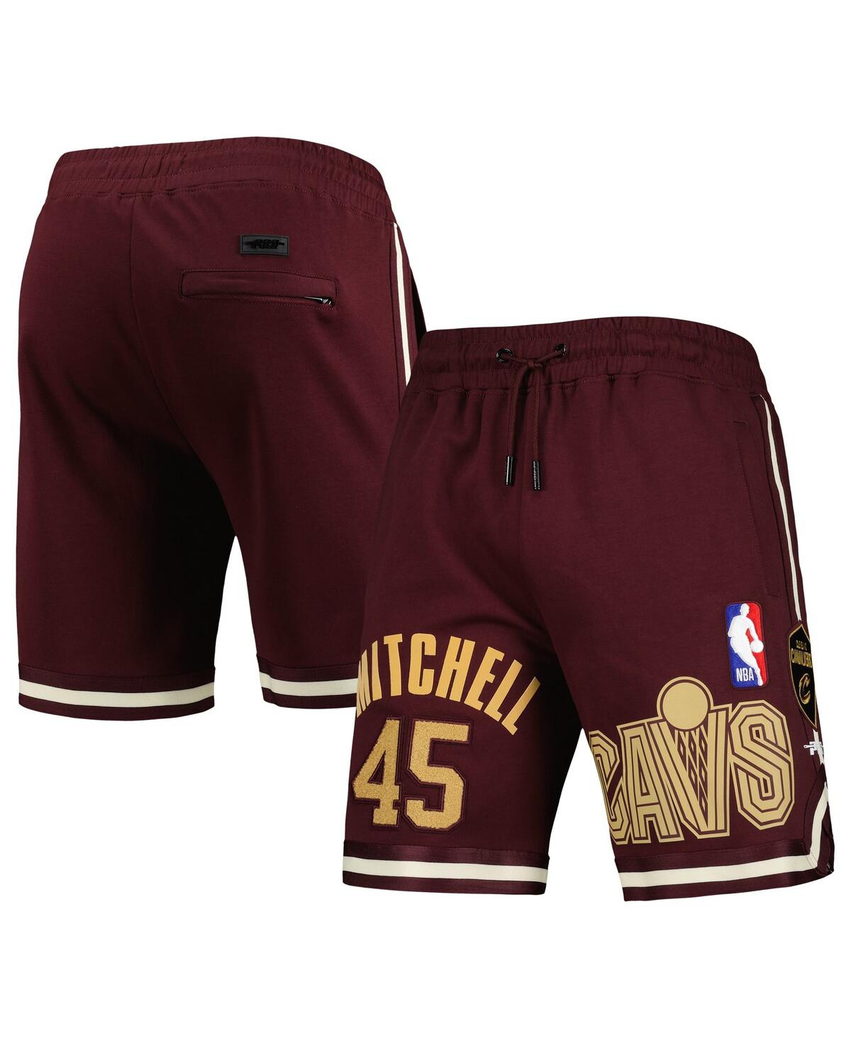 Pro Standard Men's  Donovan Mitchell Wine Cleveland Cavaliers Player Replica Shorts