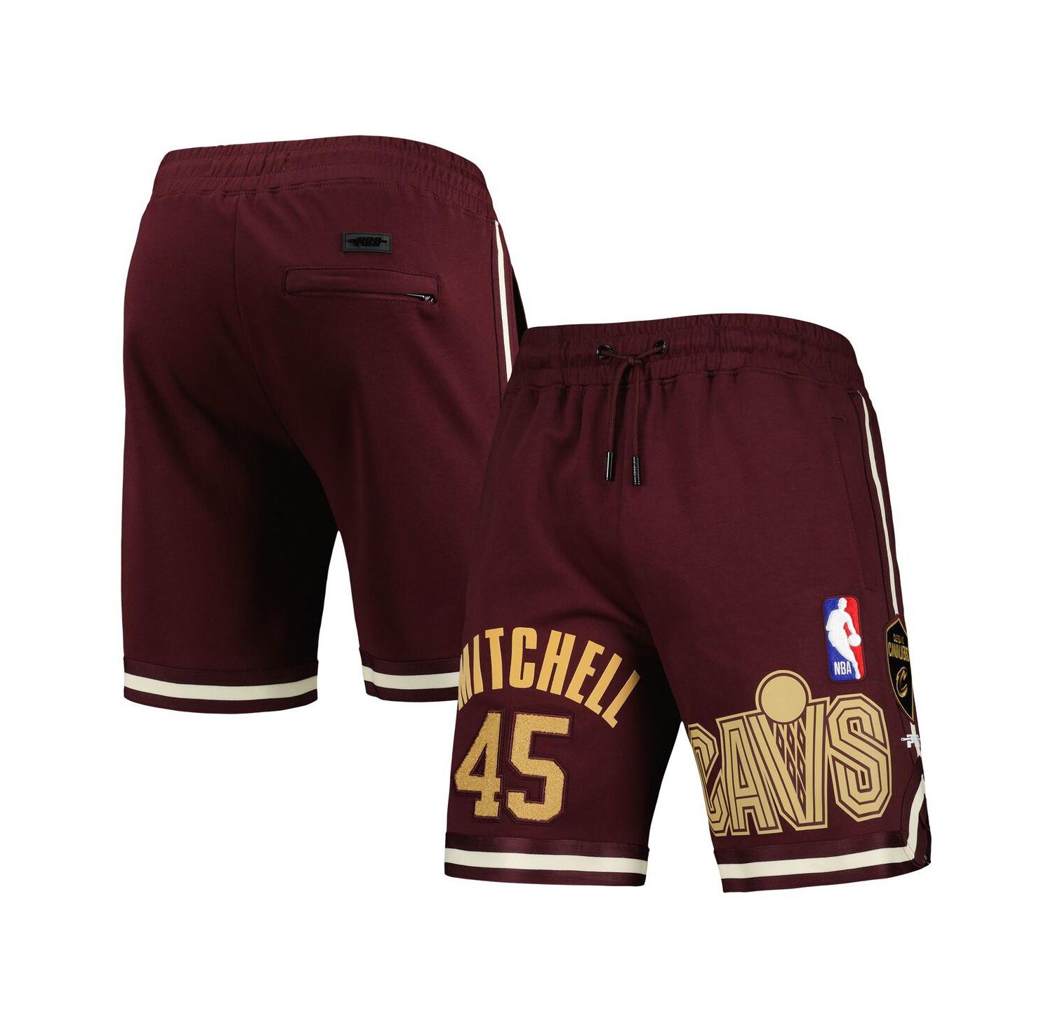 Men's Donovan Mitchell Wine Cleveland Cavaliers Player Replica Shorts