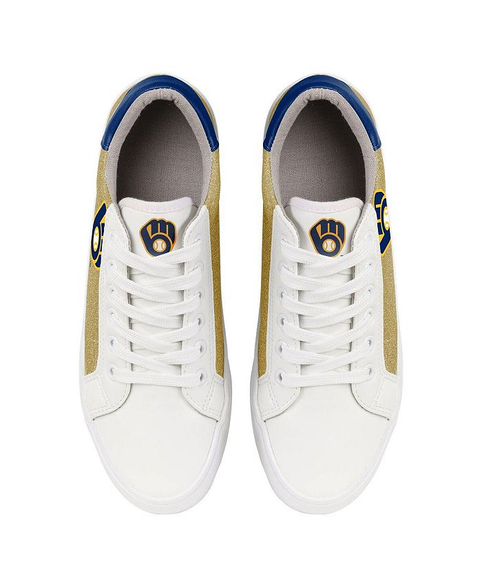 FOCO Women's Milwaukee Brewers Glitter Sneakers Macy's