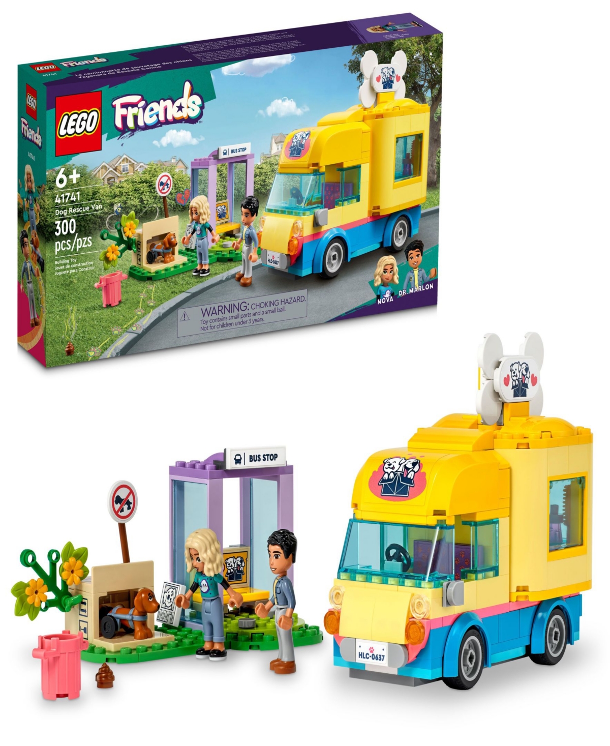 Lego Kids' Friends Dog Rescue Van 41741 Building Set, 300 Pieces In Multicolor