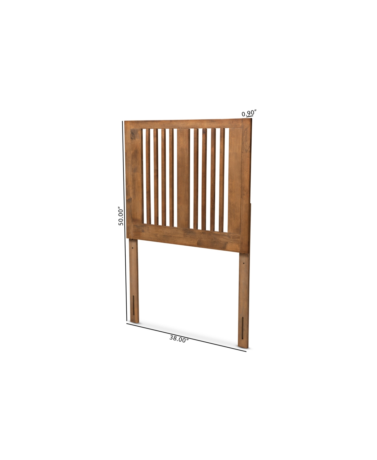 Baxton Studio Harena Modern And Contemporary Transitional Twin Size Finished Wood Headboard In Ash Walnut
