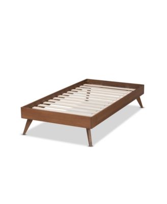 Lissette Mid-Century Modern Twin Size Finished Wood Platform Bed Frame