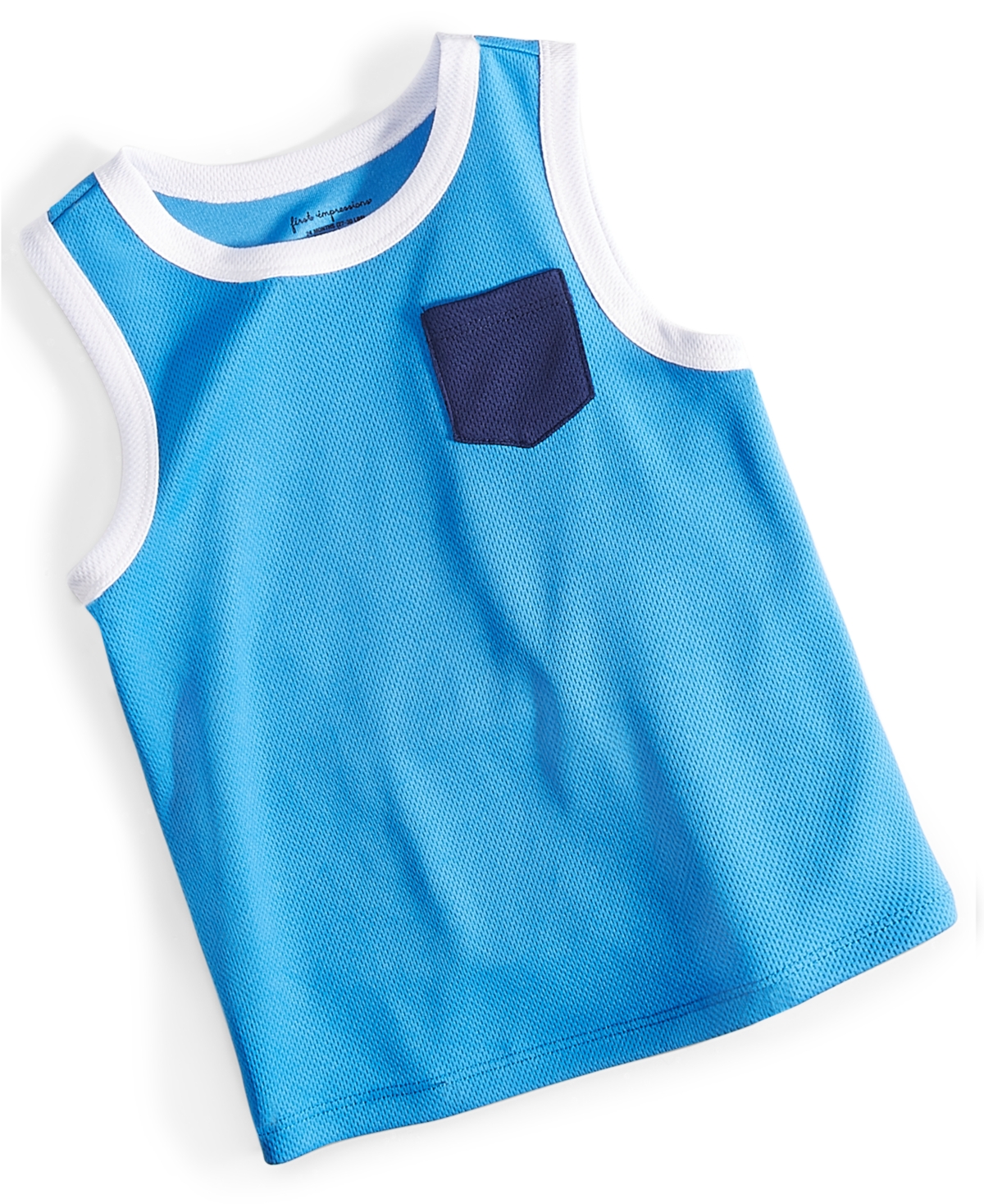 First Impressions Baby Boys Colorblock Tank Top, Created For Macy's In French Blue