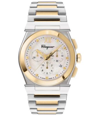 Ferragamo - Women's Swiss Chronograph Vega Two-Tone Stainless Steel Bracelet Watch 40mm