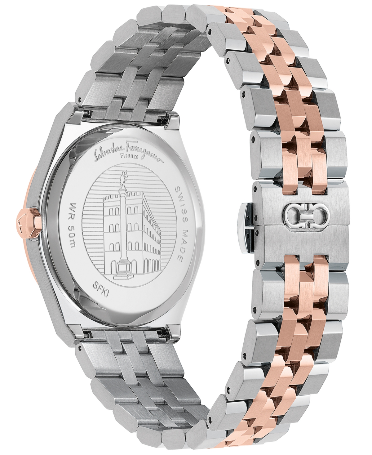 Shop Ferragamo Salvatore  Men's Swiss Vega Two-tone Stainless Steel Bracelet Watch 40mm In Two Tone