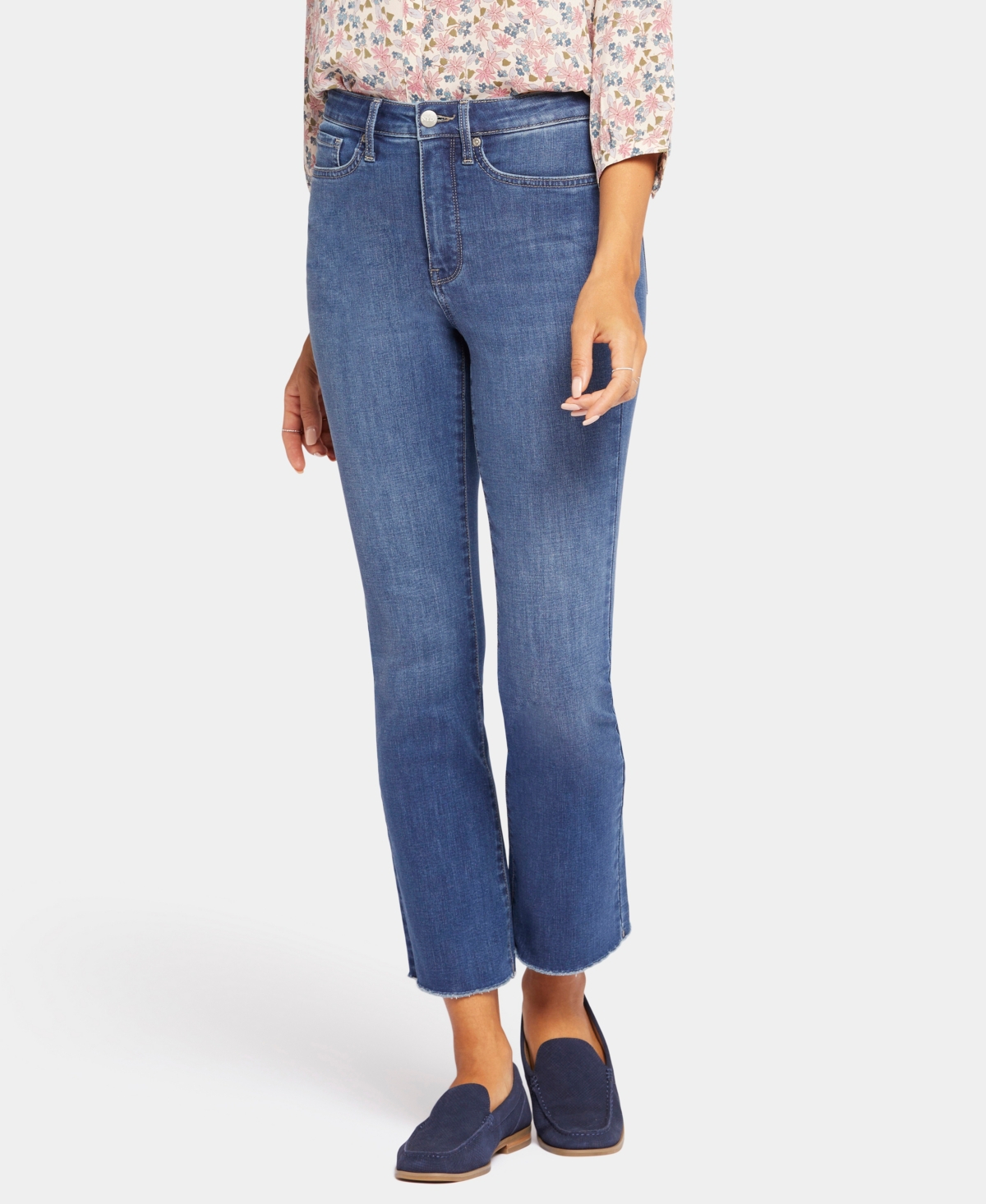 Nydj Slim Boot Ankle Fray Jeans In Awakening