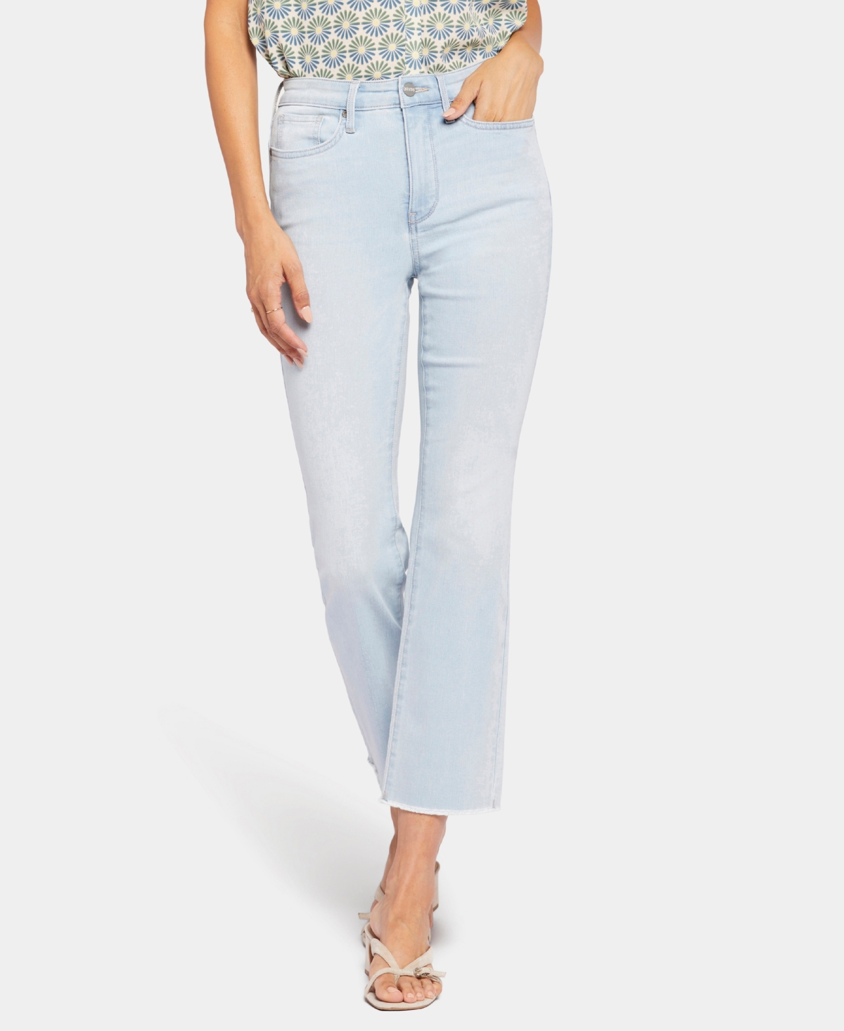 Nydj Slim Boot Ankle Fray Jeans In Brightside