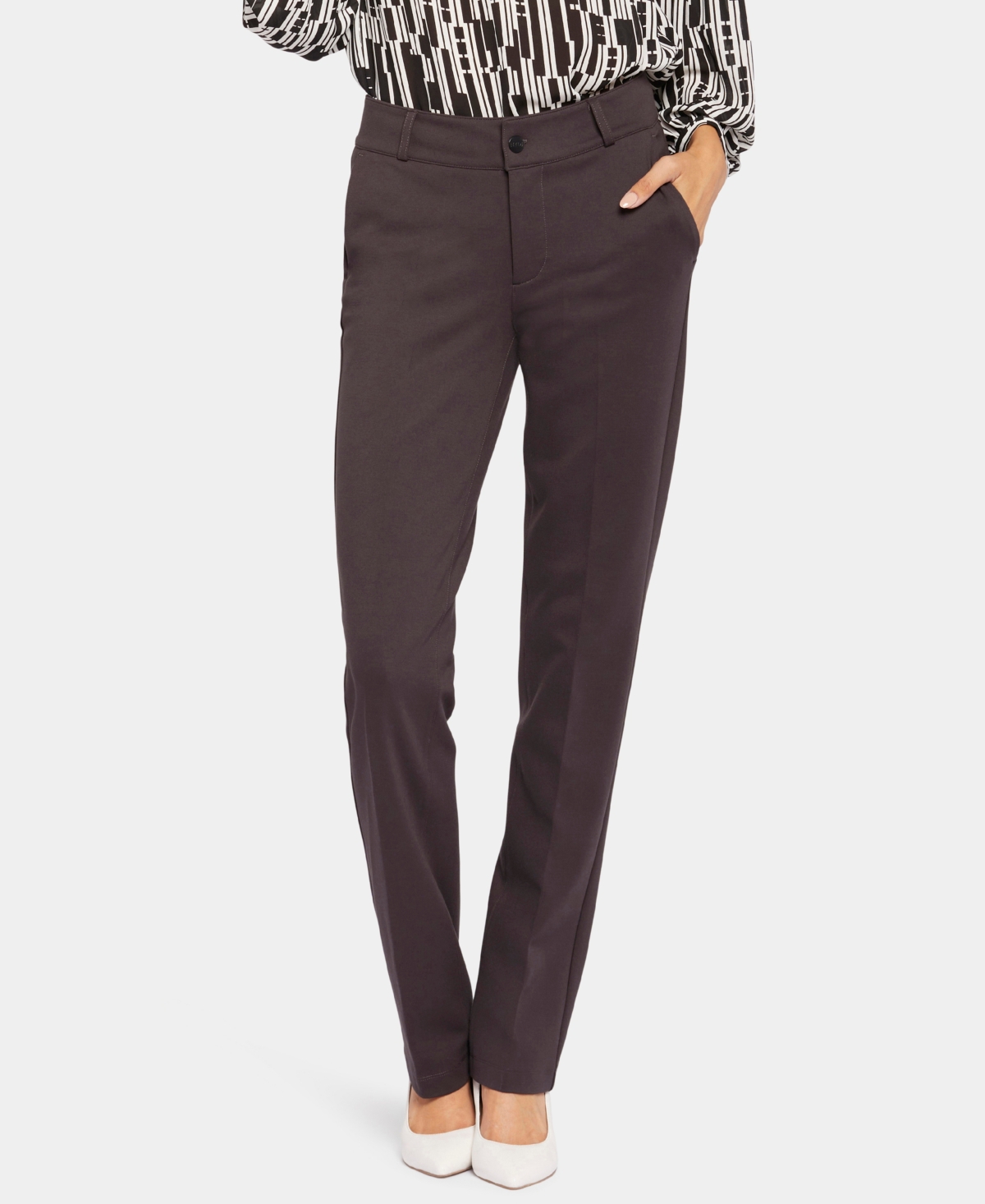 Nydj Women's Classic Trouser Straight Pants In Cordovan