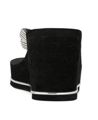 Women's Unwind Rhinestone Platform Wedge Sandals