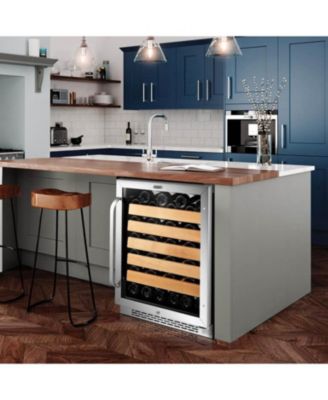 24" Built-In Stainless Steel 54 Bottle Wine Refrigerator Cooler