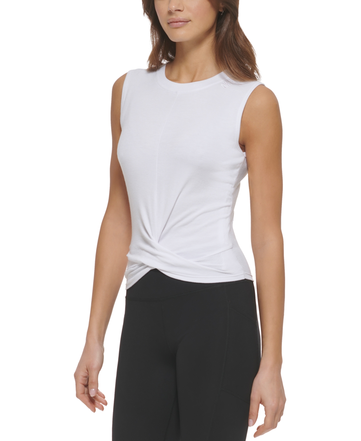 Dkny Sport Women's Rib-Knit Twist-Hem Tank
