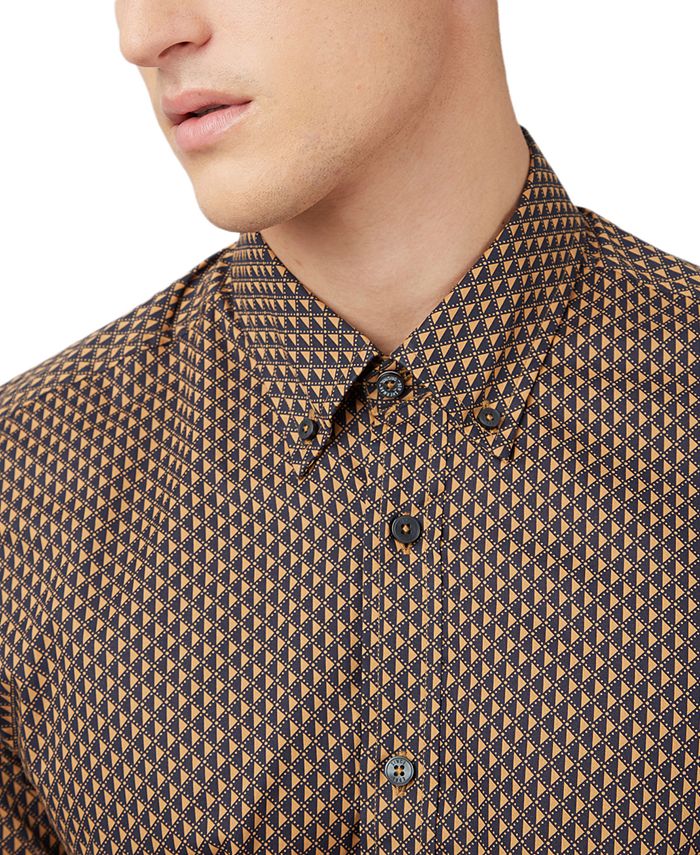 Ben Sherman Men's AllCotton GeoPrint Shirt Macy's