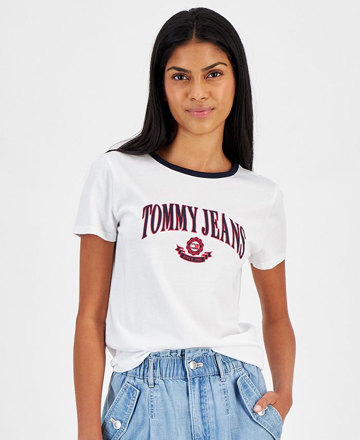 Tommy Jeans Women's Cotton Graphic Logo T-Shirt - Macy's