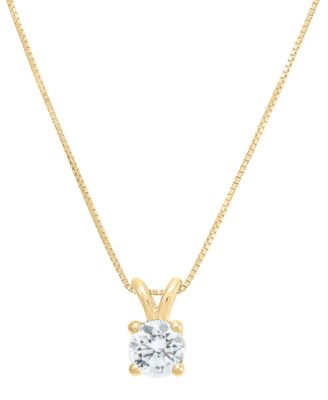 Grown With Love - Lab Grown Diamond Solitaire 18" Pendant Necklace (1/2 ct. t.w.) in 14k Gold