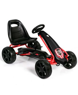 Costway Go Kart Pedal Car Kids Ride On Toys Pedal Powered 4 Wheel ...