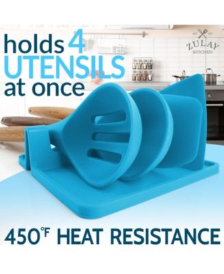 Silicone Utensil Rest with Drip Pad – Holder for Multiple Ladles & Tongs