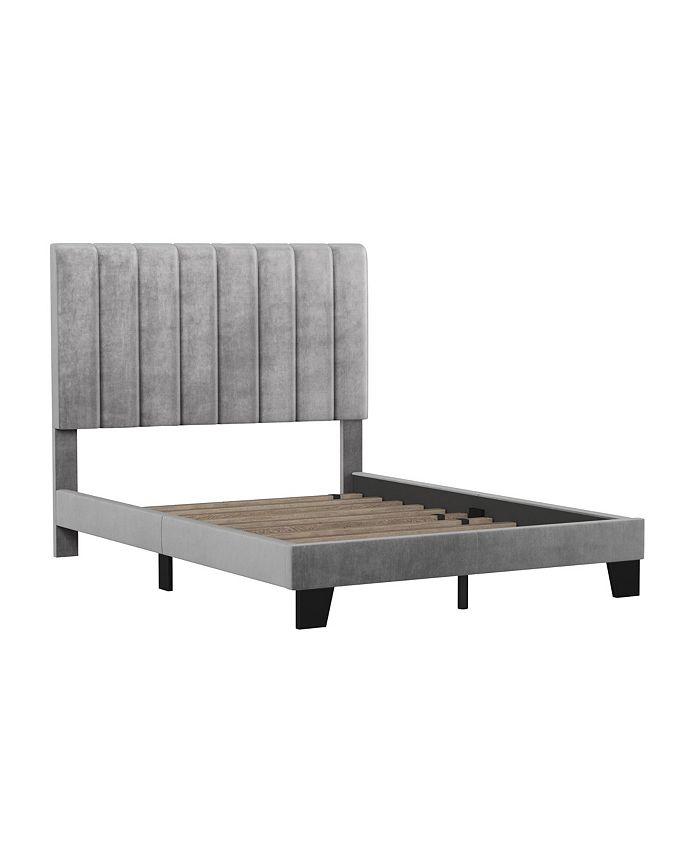Hillsdale 43.25" 47" 100 Polyester Crestone Upholstered Furniture Full Platform Bed Macy's