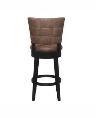 45" Wood and Upholstered Kaede Furniture Bar Height Swivel Stool