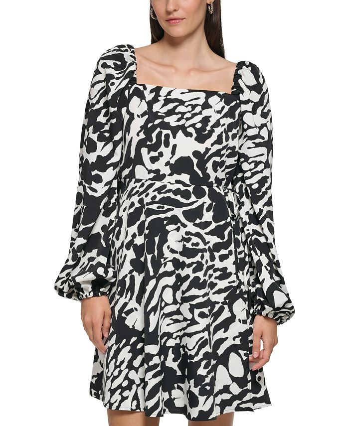 Karl Lagerfeld Paris Women's Paris Printed Cotton Shirt Dress at   Women’s Clothing store