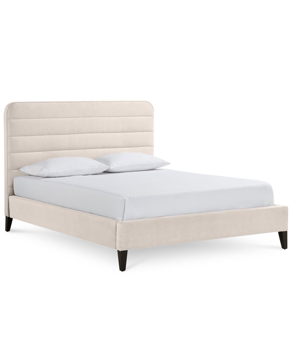 Furniture Haryan Upholstered King Bed In Creme