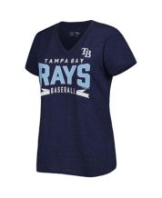 Tampa Bay Rays G-III 4Her by Carl Banks Women's Team Graphic V-Neck Fitted  T-Shirt - Navy