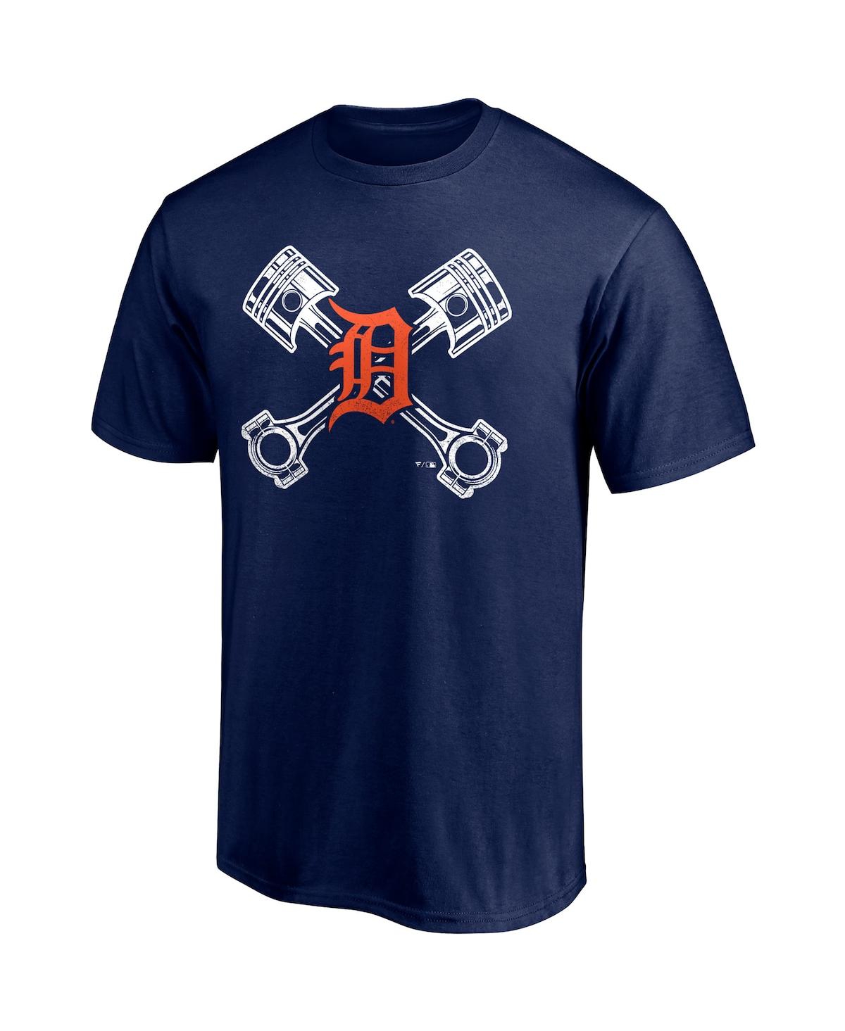 Shop Fanatics Men's  Navy Detroit Tigers Crossed Hometown Collection T-shirt