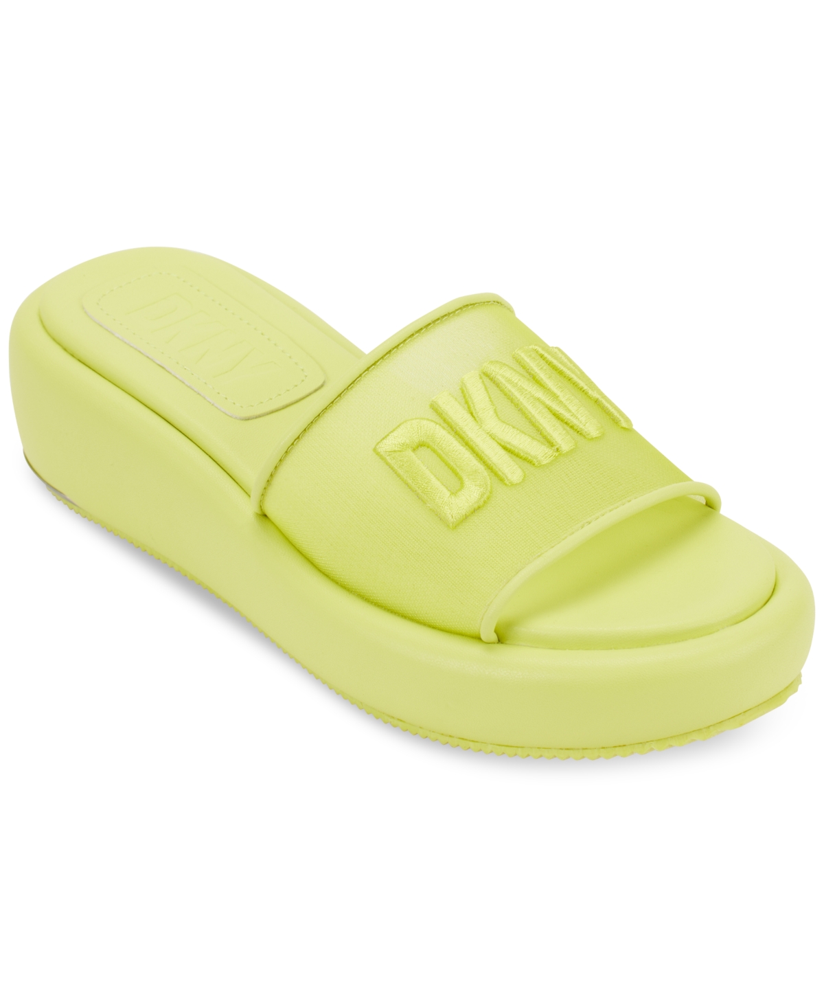 Dkny Women's Odina Slip-on Platform Slide Sandals In Chartreuse
