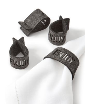 The Cellar Words Felt Napkin Rings, Set of 4, Created for Macy's