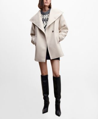 Women's Wide Lapel Long Sleeve Coat