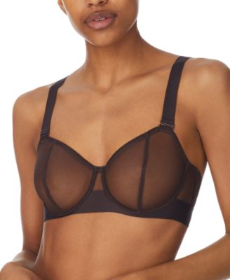 DKNY Women's Mesh Tech Statement Bra - Fishnet Overlay, Demi Cups, Moderate Support - View #7